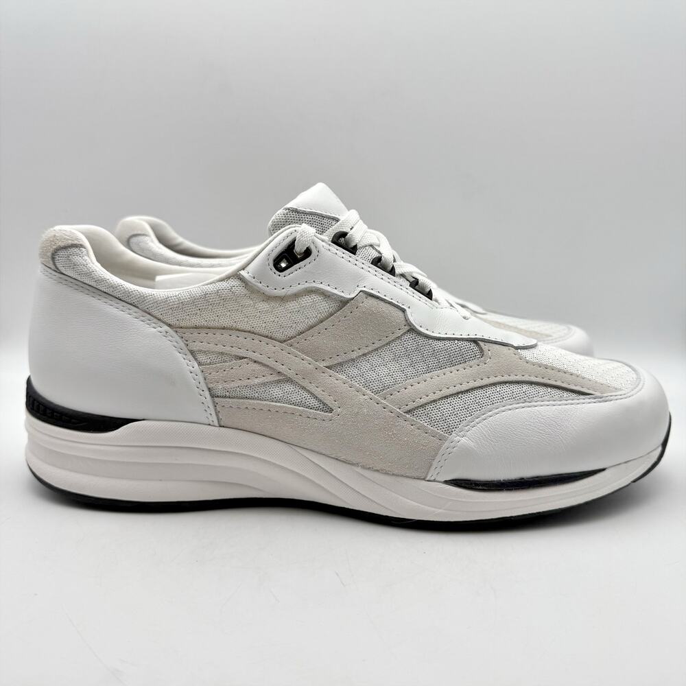 SAS Mens Journey Mesh Walking Sneakers US 14.5 Wide EU 47.5 White Suede NWOB - Picture 3 of 12